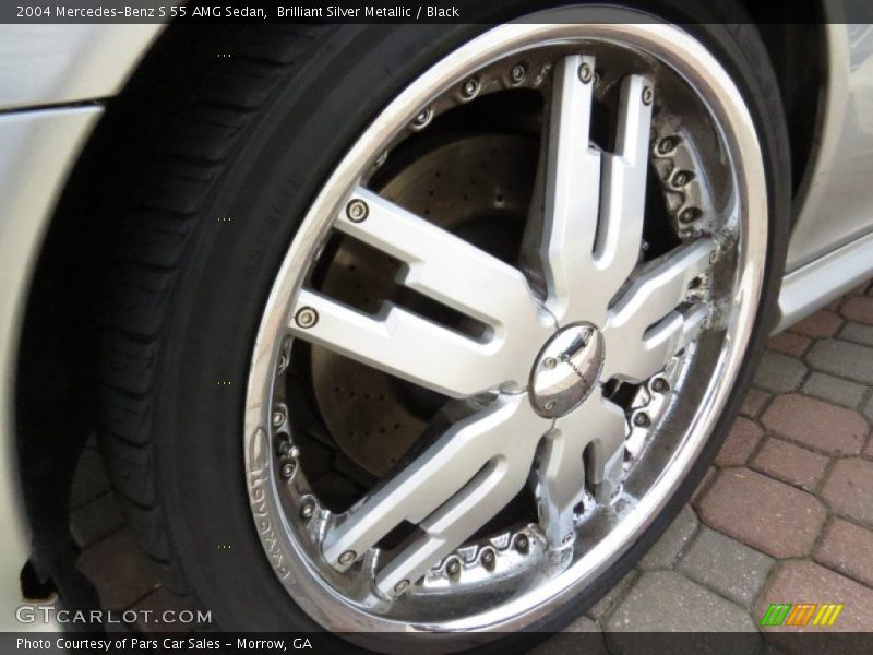 Brilliant Silver Metallic / Black 2004 Mercedes-Benz S 55 AMG Sedan
