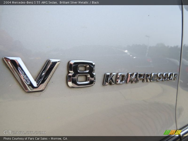 Brilliant Silver Metallic / Black 2004 Mercedes-Benz S 55 AMG Sedan