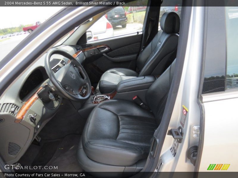 Brilliant Silver Metallic / Black 2004 Mercedes-Benz S 55 AMG Sedan