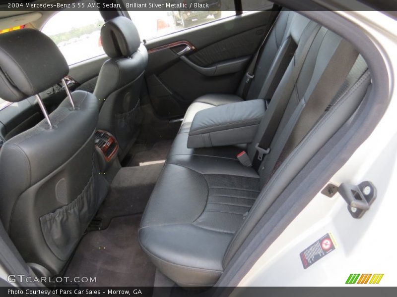 Brilliant Silver Metallic / Black 2004 Mercedes-Benz S 55 AMG Sedan