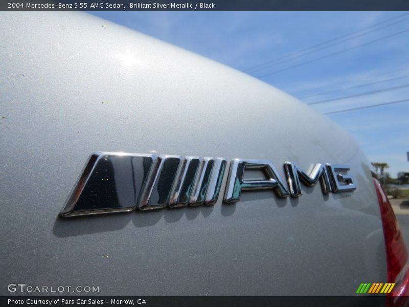 Brilliant Silver Metallic / Black 2004 Mercedes-Benz S 55 AMG Sedan