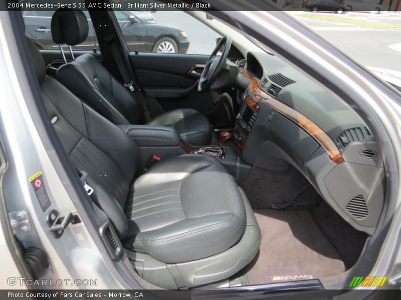 Brilliant Silver Metallic / Black 2004 Mercedes-Benz S 55 AMG Sedan