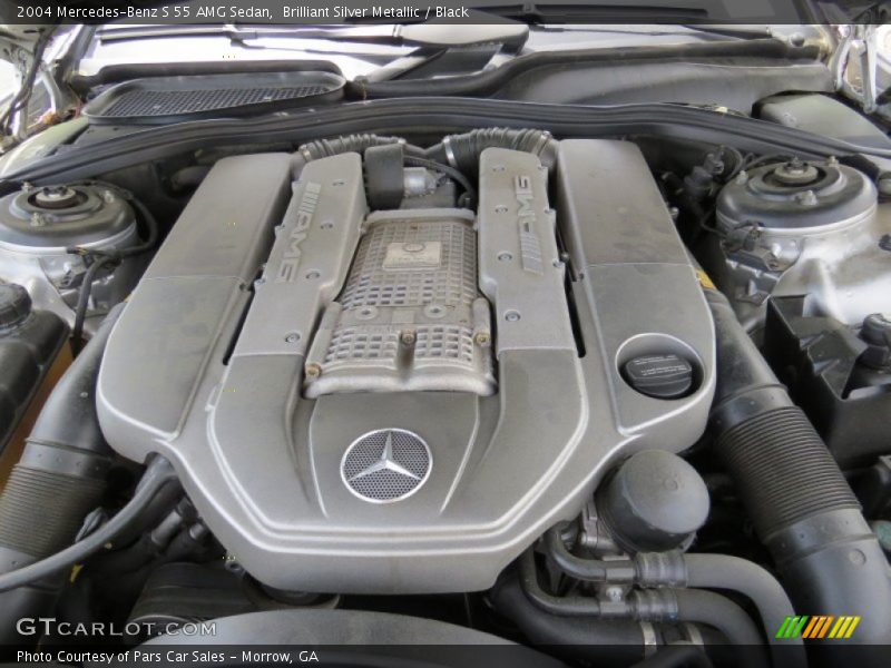 Brilliant Silver Metallic / Black 2004 Mercedes-Benz S 55 AMG Sedan