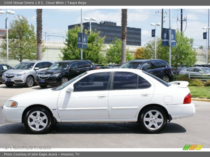 Cloud White / Taupe Beige 2006 Nissan Sentra 1.8 S