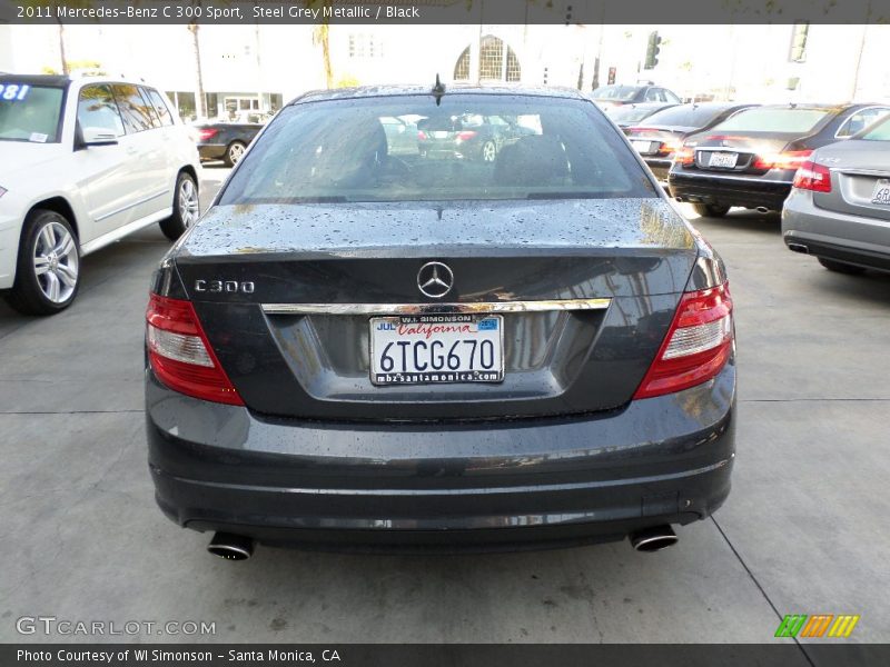 Steel Grey Metallic / Black 2011 Mercedes-Benz C 300 Sport