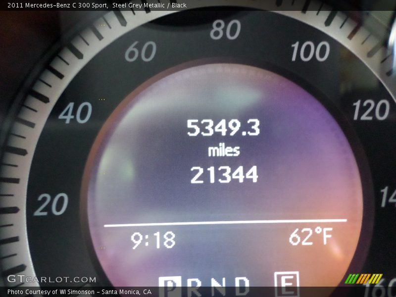 Steel Grey Metallic / Black 2011 Mercedes-Benz C 300 Sport