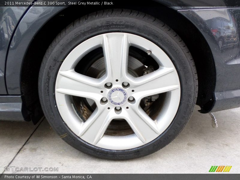 Steel Grey Metallic / Black 2011 Mercedes-Benz C 300 Sport