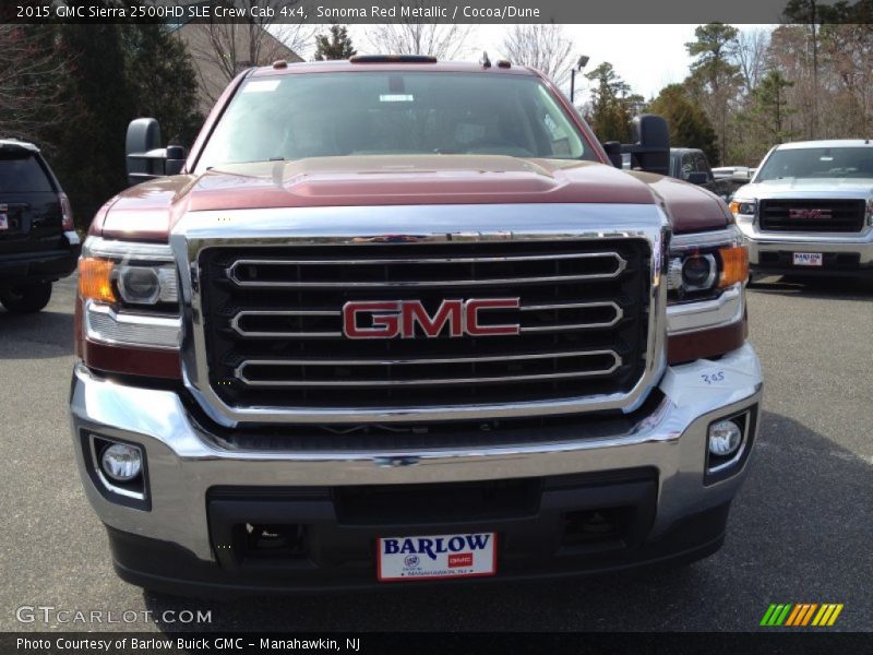 Sonoma Red Metallic / Cocoa/Dune 2015 GMC Sierra 2500HD SLE Crew Cab 4x4