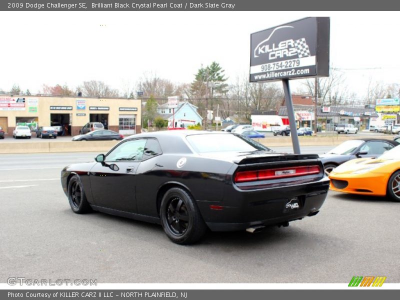 Brilliant Black Crystal Pearl Coat / Dark Slate Gray 2009 Dodge Challenger SE
