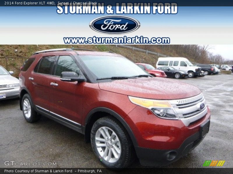 Sunset / Charcoal Black 2014 Ford Explorer XLT 4WD