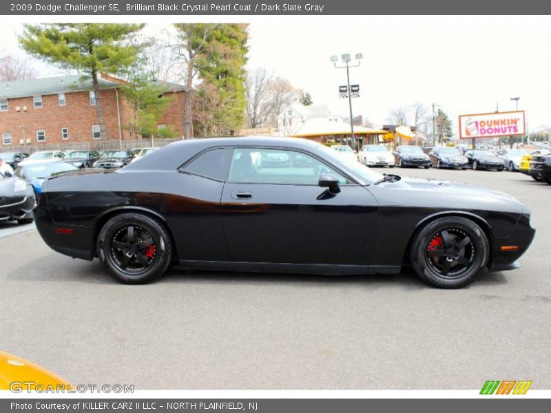 Brilliant Black Crystal Pearl Coat / Dark Slate Gray 2009 Dodge Challenger SE