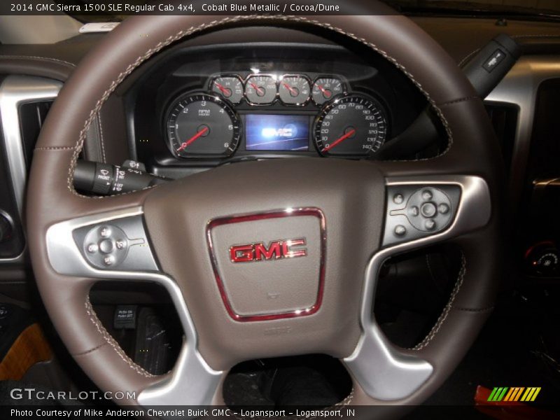 Cobalt Blue Metallic / Cocoa/Dune 2014 GMC Sierra 1500 SLE Regular Cab 4x4