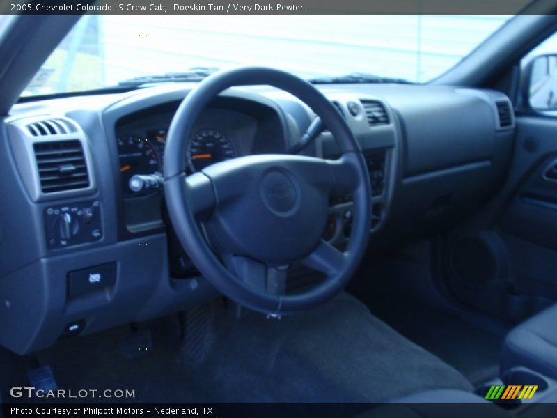 Doeskin Tan / Very Dark Pewter 2005 Chevrolet Colorado LS Crew Cab