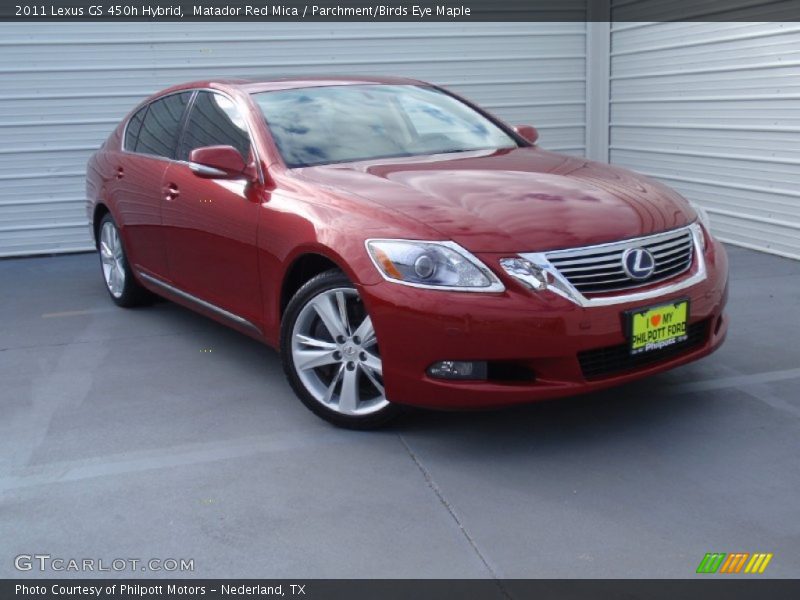 Matador Red Mica / Parchment/Birds Eye Maple 2011 Lexus GS 450h Hybrid