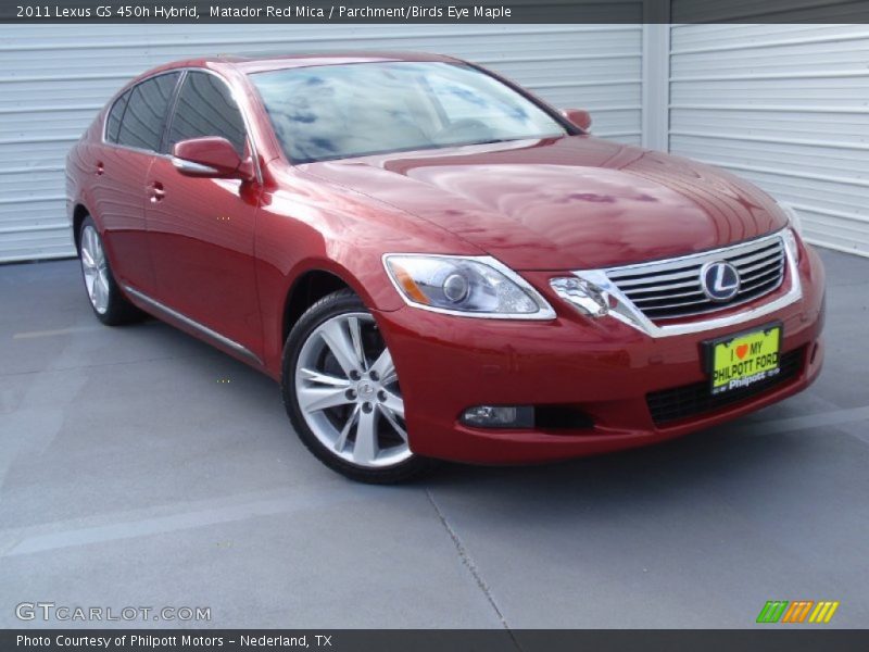 Matador Red Mica / Parchment/Birds Eye Maple 2011 Lexus GS 450h Hybrid