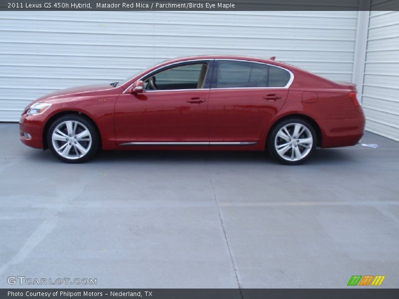 Matador Red Mica / Parchment/Birds Eye Maple 2011 Lexus GS 450h Hybrid