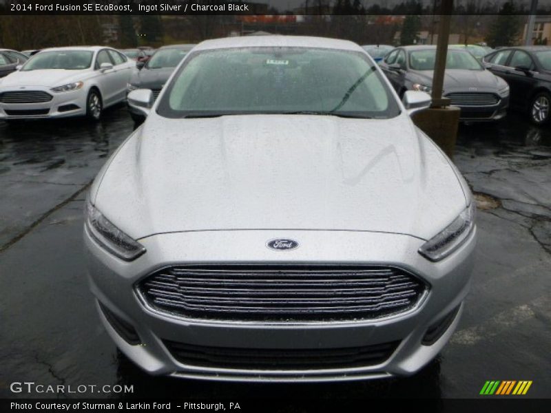 Ingot Silver / Charcoal Black 2014 Ford Fusion SE EcoBoost