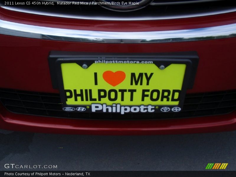 Matador Red Mica / Parchment/Birds Eye Maple 2011 Lexus GS 450h Hybrid
