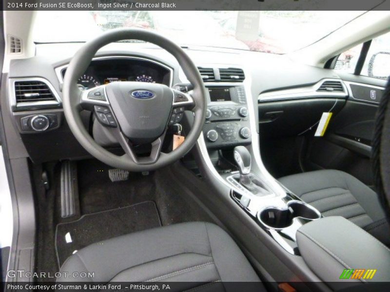 Ingot Silver / Charcoal Black 2014 Ford Fusion SE EcoBoost