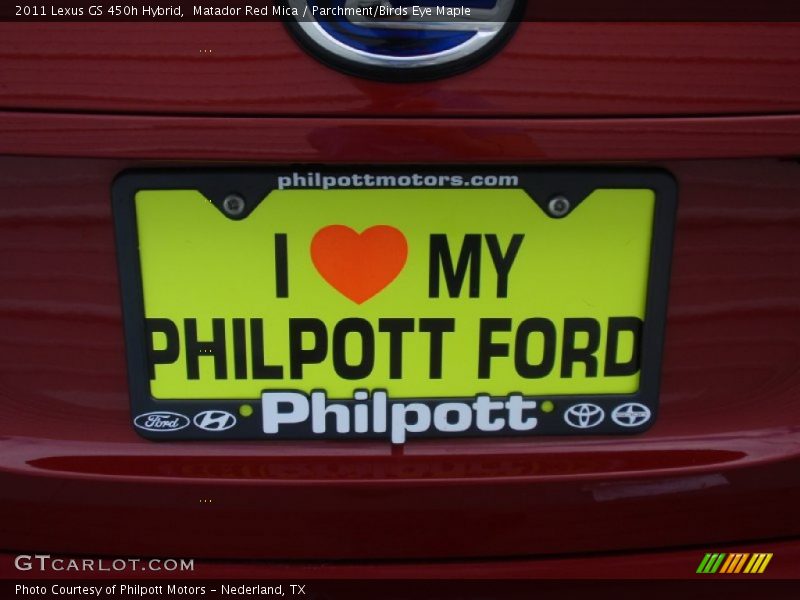 Matador Red Mica / Parchment/Birds Eye Maple 2011 Lexus GS 450h Hybrid