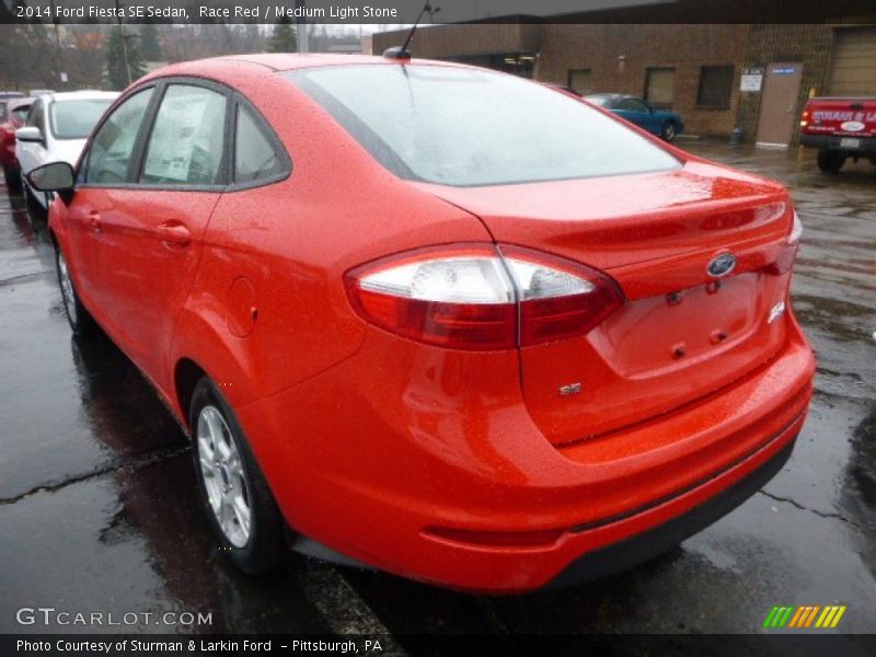Race Red / Medium Light Stone 2014 Ford Fiesta SE Sedan