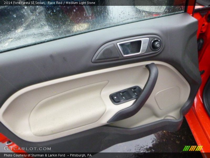 Race Red / Medium Light Stone 2014 Ford Fiesta SE Sedan