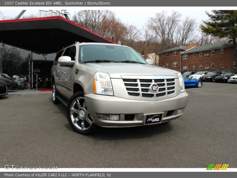Quicksilver / Ebony/Ebony 2007 Cadillac Escalade ESV AWD