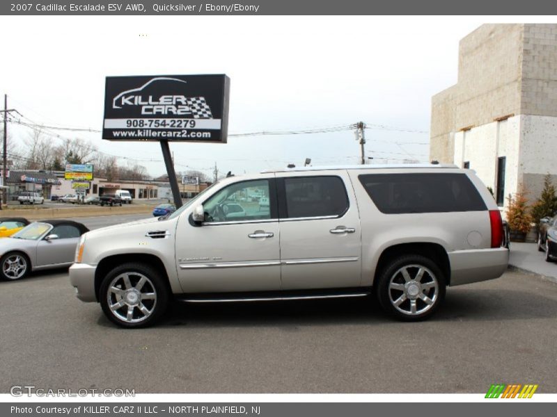 Quicksilver / Ebony/Ebony 2007 Cadillac Escalade ESV AWD