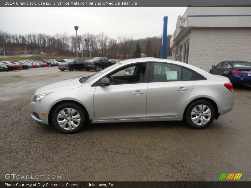 Silver Ice Metallic / Jet Black/Medium Titanium 2014 Chevrolet Cruze LS
