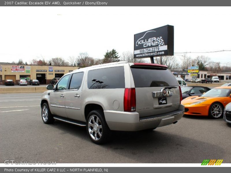 Quicksilver / Ebony/Ebony 2007 Cadillac Escalade ESV AWD