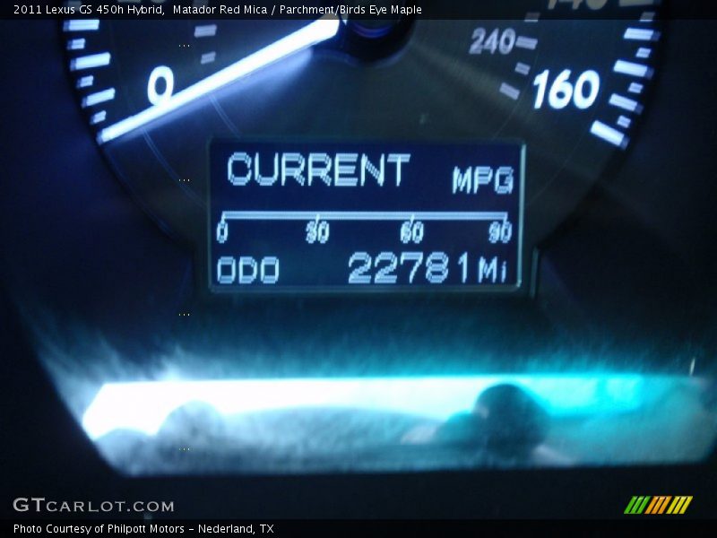 Matador Red Mica / Parchment/Birds Eye Maple 2011 Lexus GS 450h Hybrid