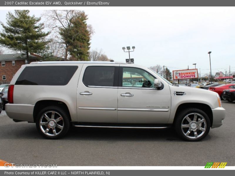 Quicksilver / Ebony/Ebony 2007 Cadillac Escalade ESV AWD
