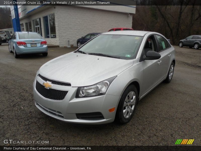 Silver Ice Metallic / Jet Black/Medium Titanium 2014 Chevrolet Cruze LS