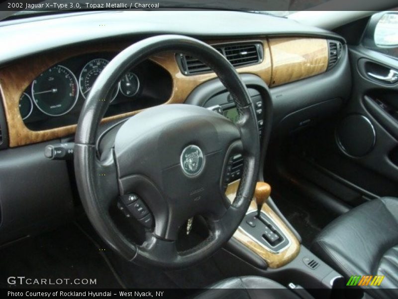 Topaz Metallic / Charcoal 2002 Jaguar X-Type 3.0
