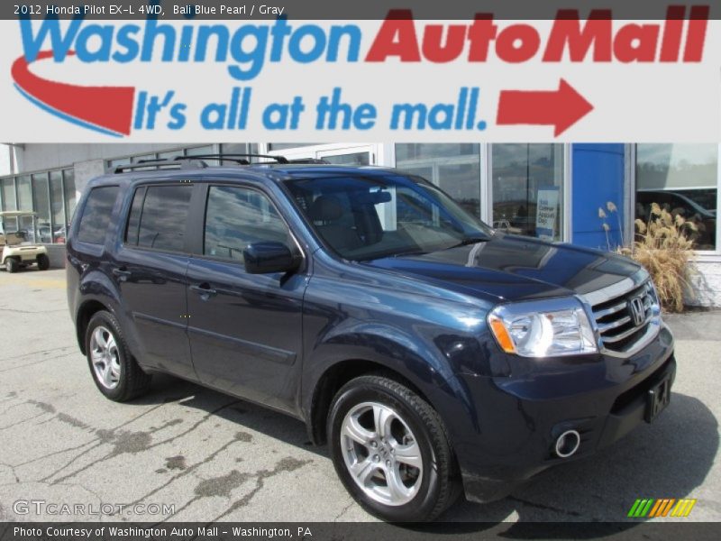 Bali Blue Pearl / Gray 2012 Honda Pilot EX-L 4WD