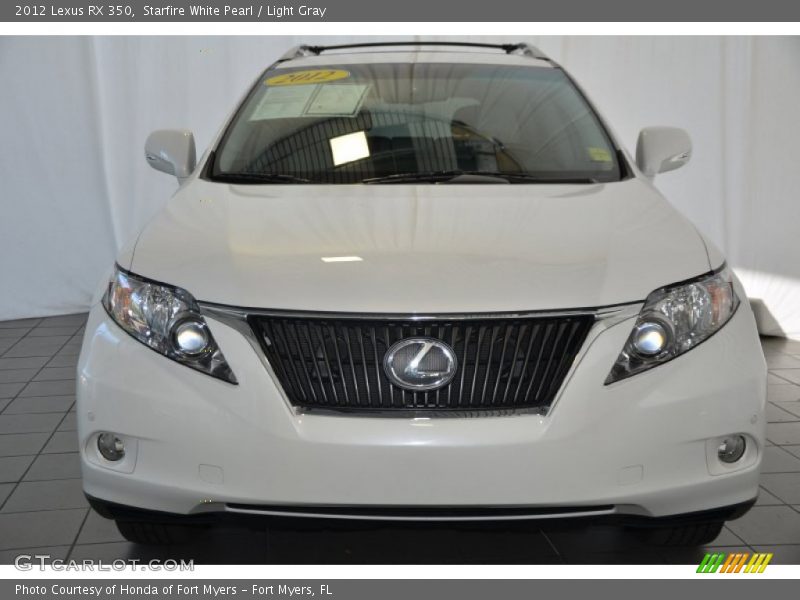 Starfire White Pearl / Light Gray 2012 Lexus RX 350