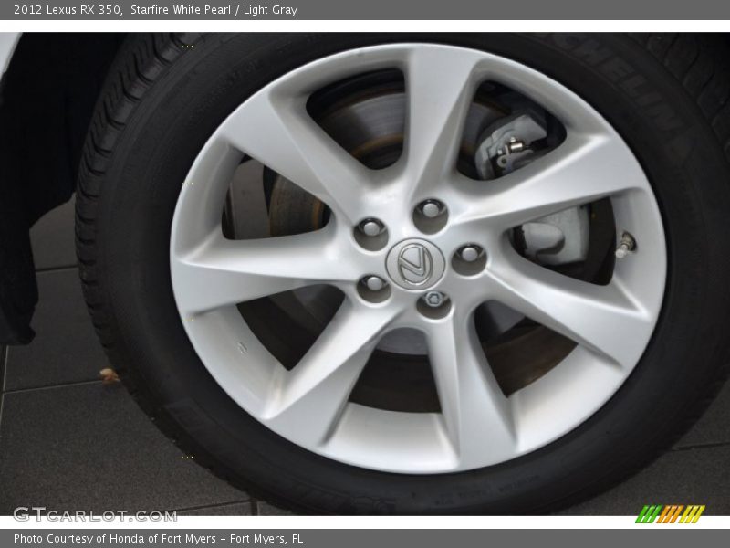 Starfire White Pearl / Light Gray 2012 Lexus RX 350