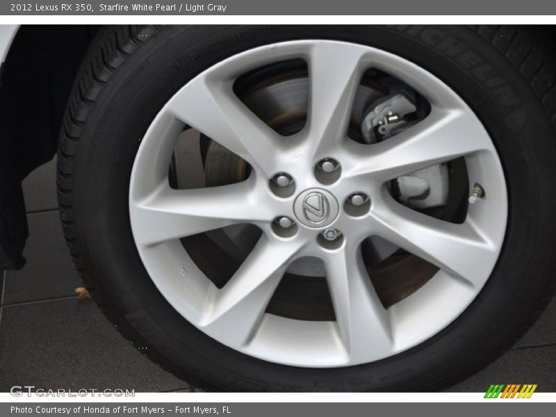 Starfire White Pearl / Light Gray 2012 Lexus RX 350