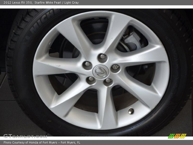 Starfire White Pearl / Light Gray 2012 Lexus RX 350