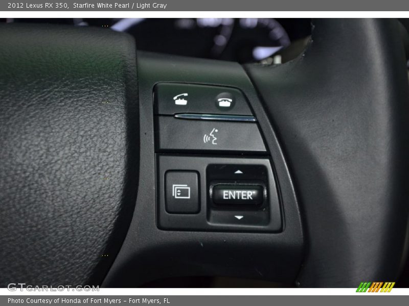Starfire White Pearl / Light Gray 2012 Lexus RX 350