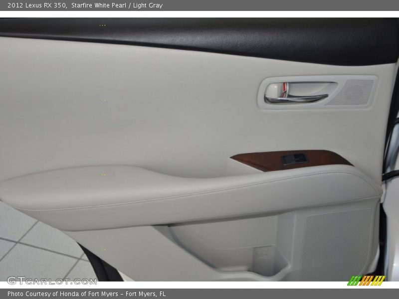 Starfire White Pearl / Light Gray 2012 Lexus RX 350