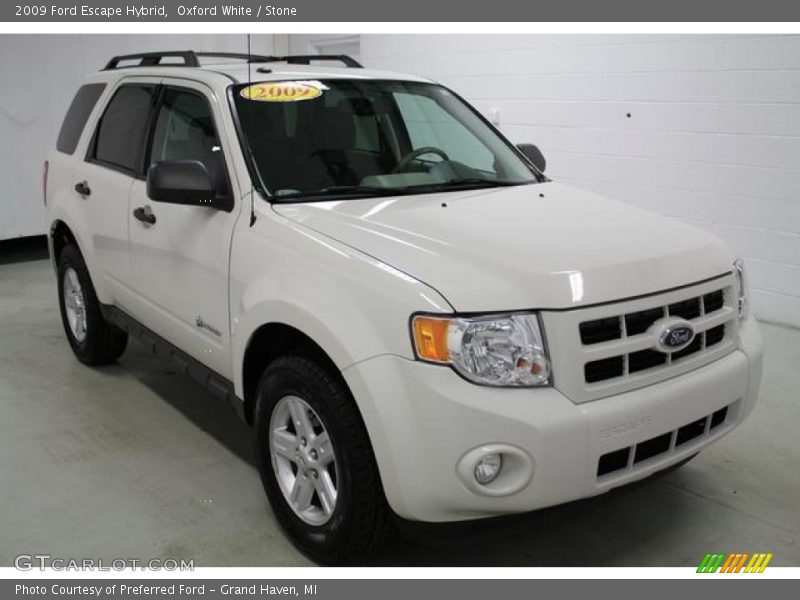 Oxford White / Stone 2009 Ford Escape Hybrid