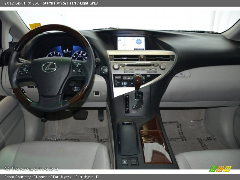 Starfire White Pearl / Light Gray 2012 Lexus RX 350
