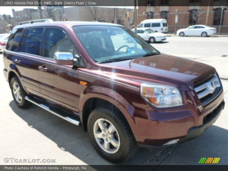 Dark Cherry Pearl / Gray 2007 Honda Pilot EX-L 4WD