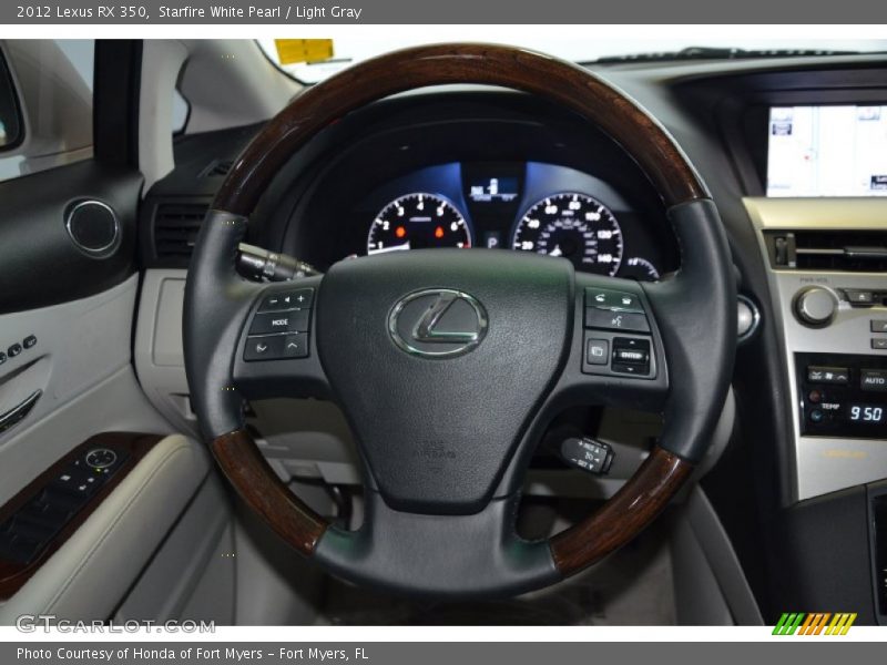 Starfire White Pearl / Light Gray 2012 Lexus RX 350