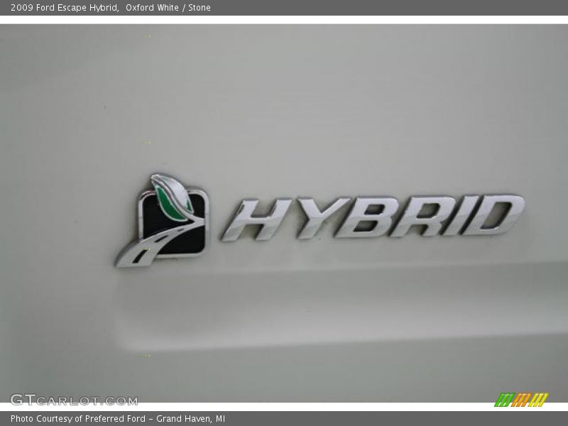 Oxford White / Stone 2009 Ford Escape Hybrid