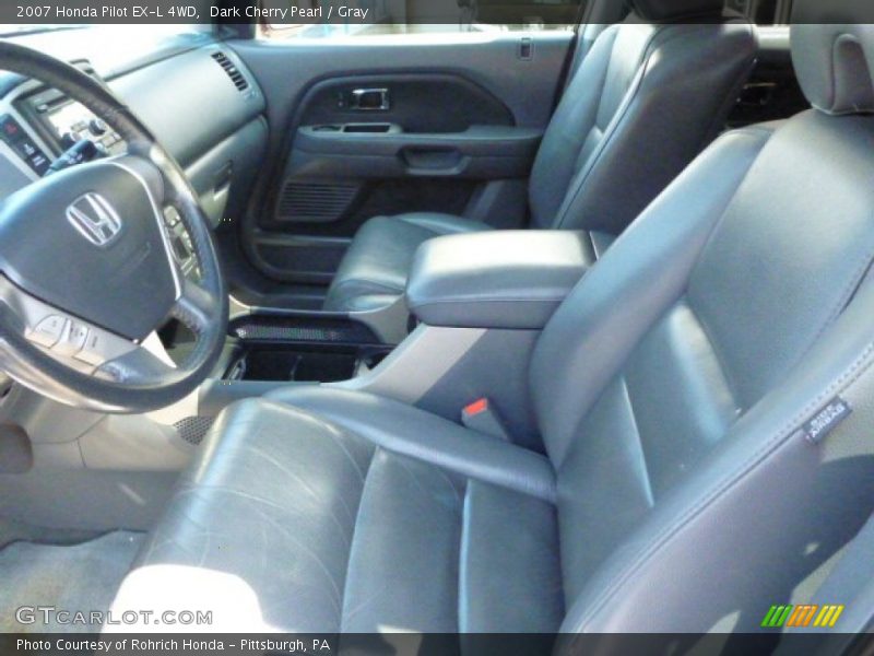 Dark Cherry Pearl / Gray 2007 Honda Pilot EX-L 4WD