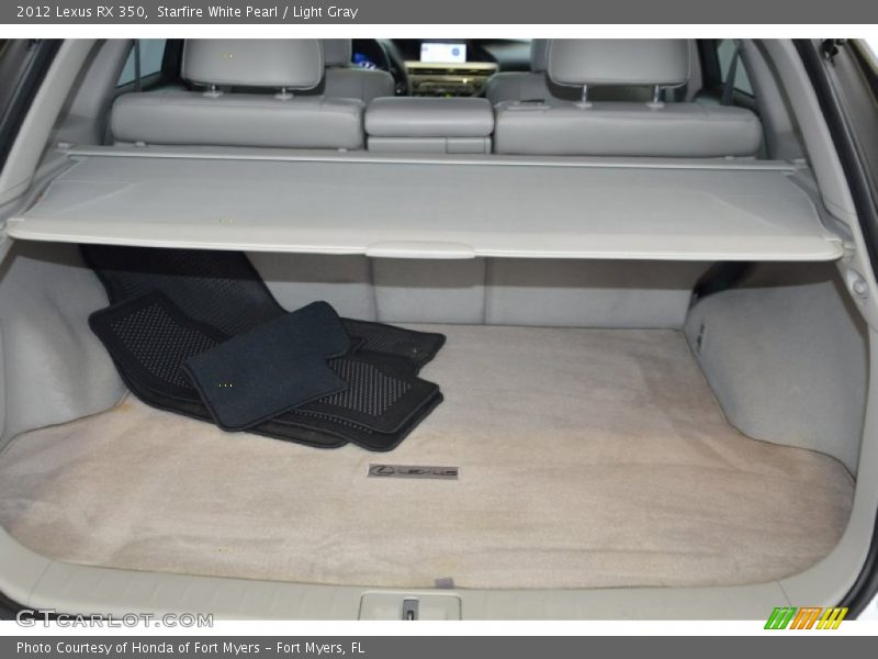 Starfire White Pearl / Light Gray 2012 Lexus RX 350