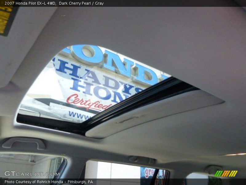 Dark Cherry Pearl / Gray 2007 Honda Pilot EX-L 4WD