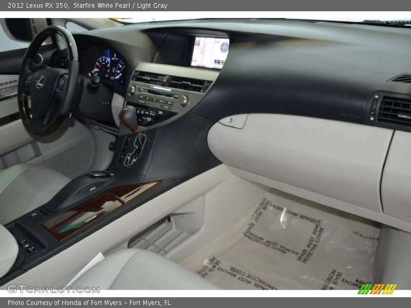 Starfire White Pearl / Light Gray 2012 Lexus RX 350